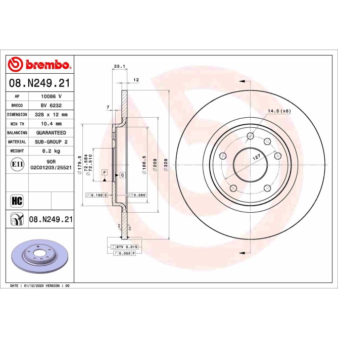 Disc frana BREMBO