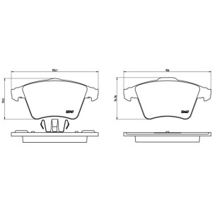 Set placute frana,frana disc BREMBO