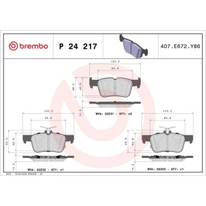 Set placute frana,frana disc BREMBO