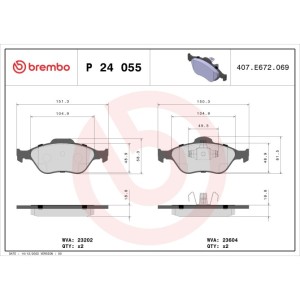 Set placute frana,frana disc BREMBO