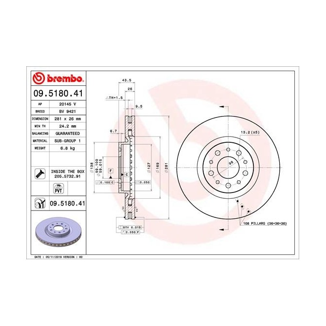 Disc frana BREMBO