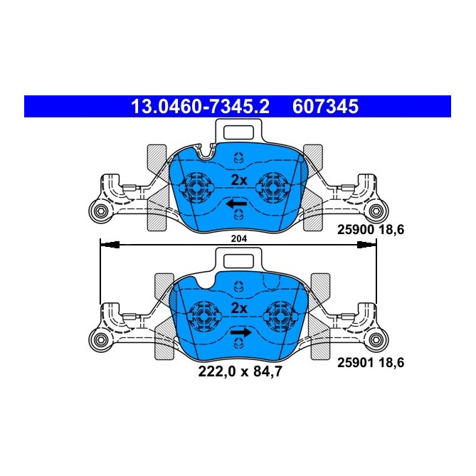 Set placute frana,frana disc ATE