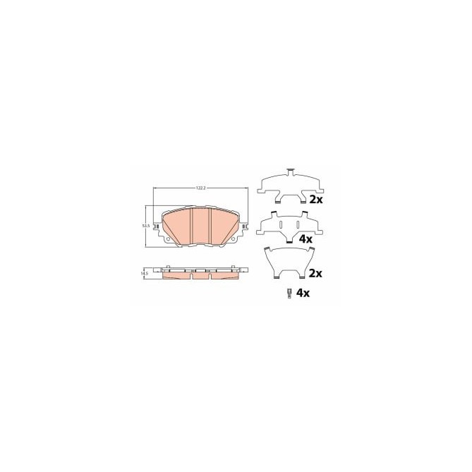 Set placute frana,frana disc TRW AUTOMOTIVE