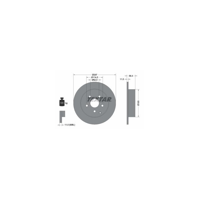 Disc frana TEXTAR