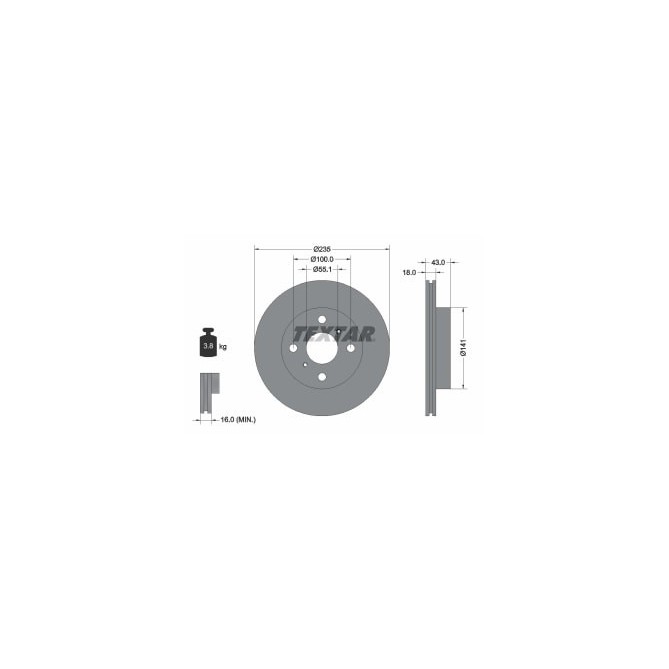 Disc frana TEXTAR