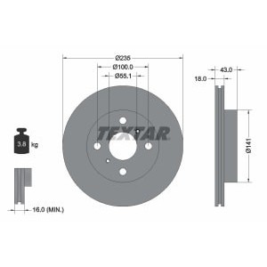 Disc frana TEXTAR