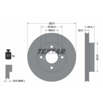 Disc frana TEXTAR