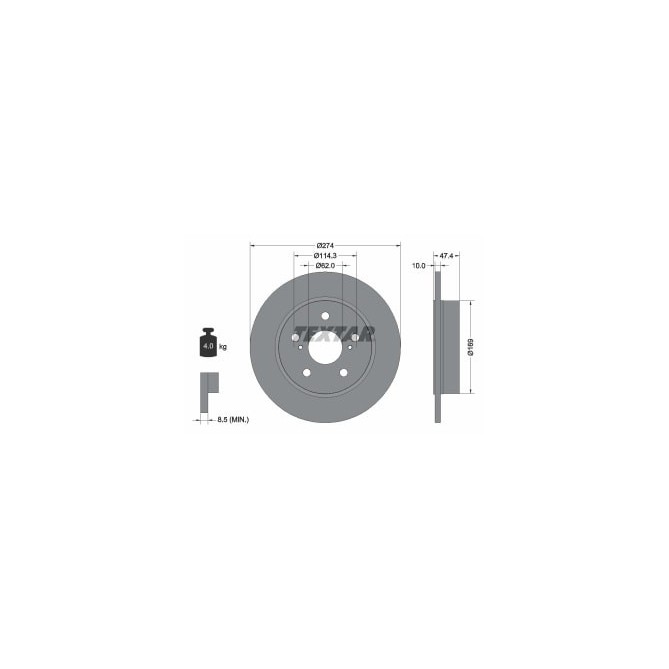 Disc frana TEXTAR