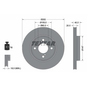 Disc frana TEXTAR