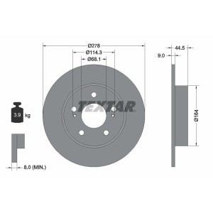 Disc frana TEXTAR