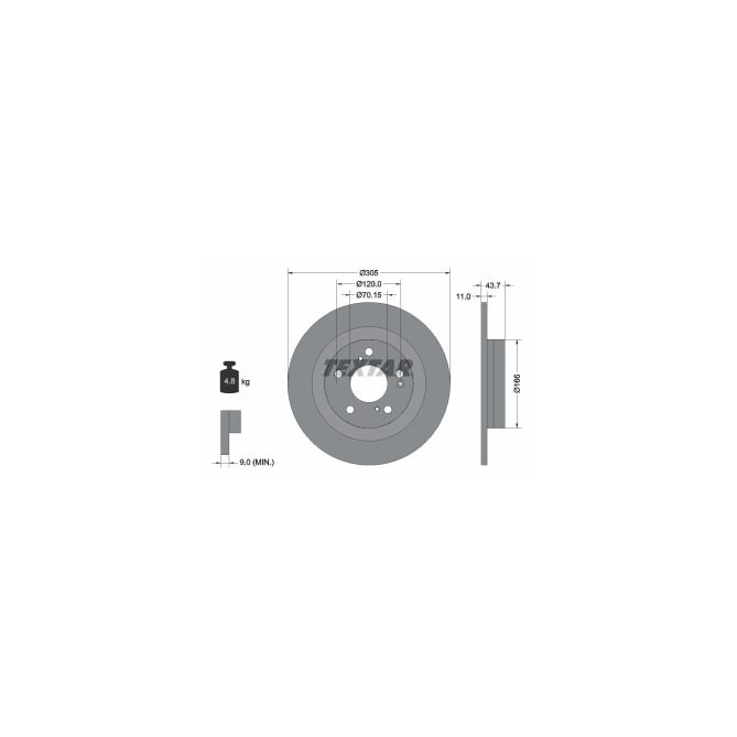 Disc frana TEXTAR