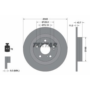 Disc frana TEXTAR