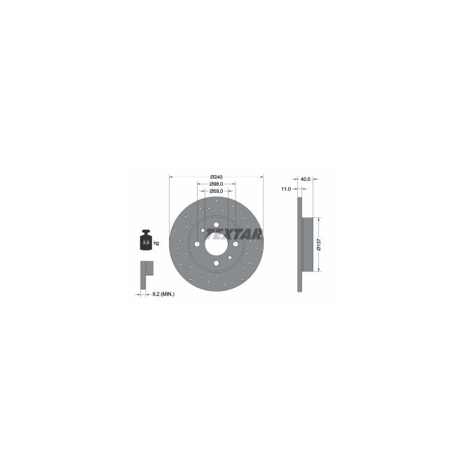 Disc frana TEXTAR