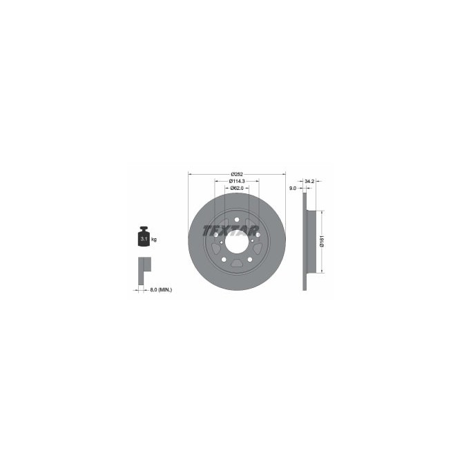 Disc frana TEXTAR