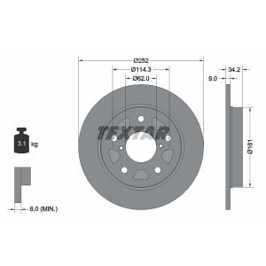 Disc frana TEXTAR