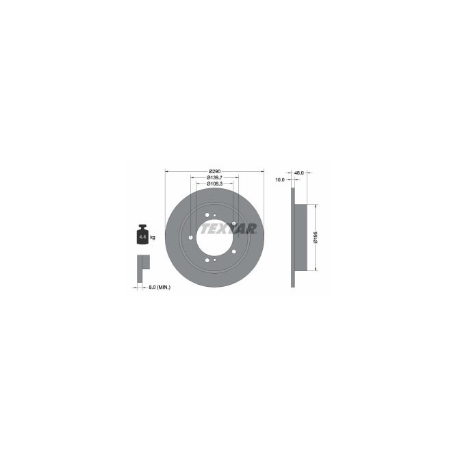 Disc frana TEXTAR