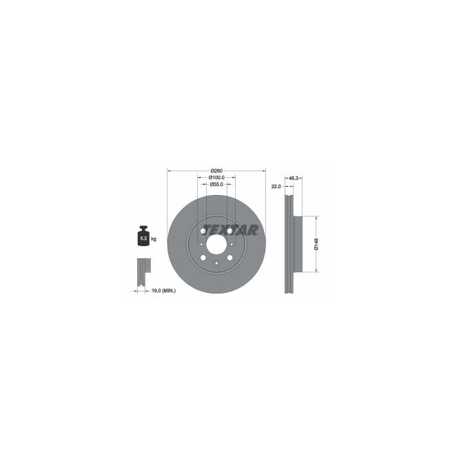 Disc frana TEXTAR