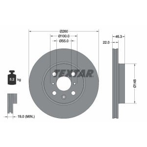 Disc frana TEXTAR