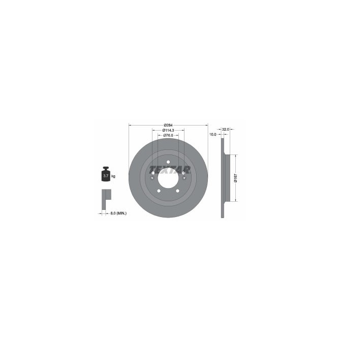 Disc frana TEXTAR