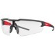 Ochelari protectie MILWAUKEE, viziera policarbonat, culoare viziera: transparent, standarde: EN 166, EN 170, EN 172, culoare: Negru/Rosu