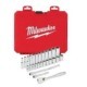 Set scule MILWAUKEE 28 piese profil 6-point antrenare 1/4 inch in cutie plastic