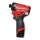 Pistol de Impact Milwaukee, Baterie M12 FID2-202X, Hexagon Intern 1/4", Cuplu Maxim 170Nm, 12V 2x2Ah, Valiză, Baterie și Încărcător Incluse