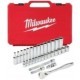 Set scule MILWAUKEE 32 piese Hexagonal 6-point mufa lung scurt antrenare pin 3/8 inch in cutie plastic