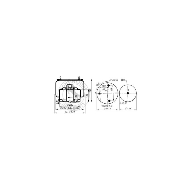 Burduf, suspensie pneumatica CONTITECH