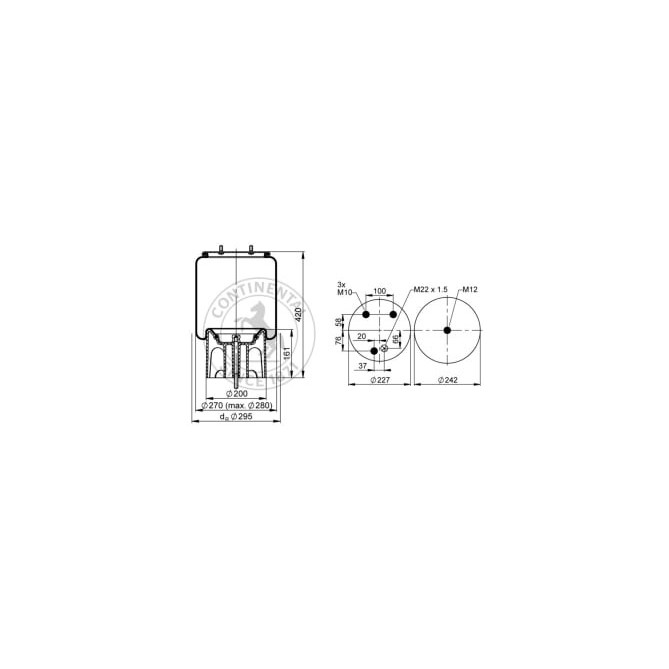 Burduf, suspensie pneumatica CONTITECH