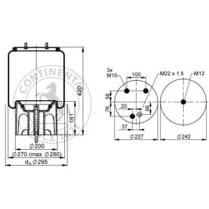 Burduf, suspensie pneumatica CONTITECH