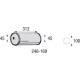 Toba esapament intermediara BOSAL Universal Runda 100mm 312mm lungime 45mm inaltime 45mm latime 45mm diametru intrare/iesire