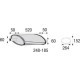 Toba esapament intermediara evacuare BOSAL oval 152mm inaltime 264mm latime 520mm lungime 60mm diametru intrare/iesire Universal