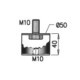 Suport sistem evacuare DINEX Tampon evacuare śr.50x40mm M10 NEOPLAN STARLINER 05.05-