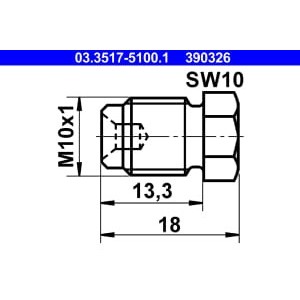 Adaptor, conducte frana ATE