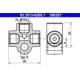 Adaptor conducte frana ATE T-conector filet M10X1 diametru 7,1mm lungime 30mm forma T 3 cuplaje