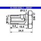 Surub Gaurit Culisa Etrier Frana BMW M10X1 Pas 1.0 mm Lungime 24.5 mm Dimensiune Cheie 17.0 mm ATE